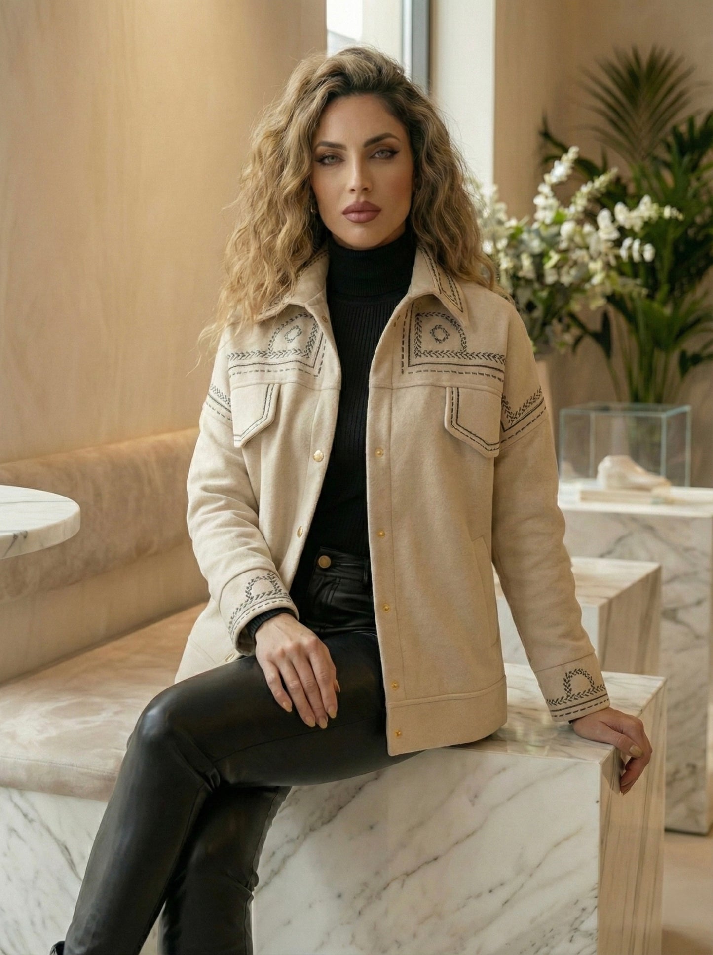 Embroider ease jacket