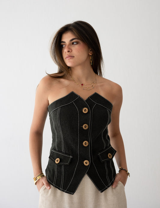 Dark Olive Corset